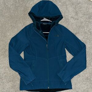 North face jacket teal size XS